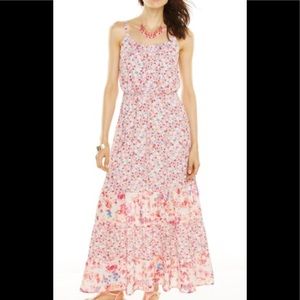 Elle size medium pink floral maxi dress